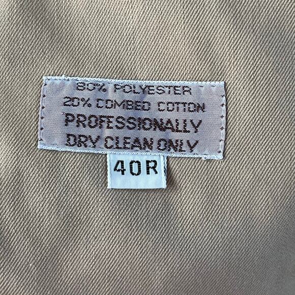 Christian Dior Men's Vintage Tan Classic Trench Coat Size 40R - Picture 11 of 12